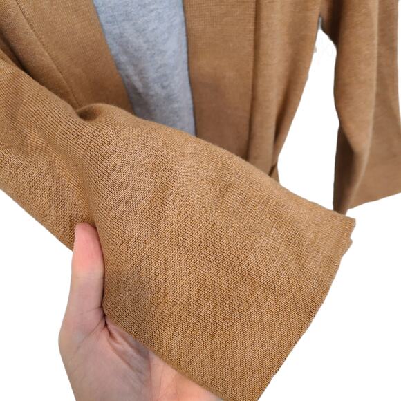 Moth Anthropologie Sweater Cardigan Women S Rizzo Belted Camel Wrap Belted - Picture 5 of 11